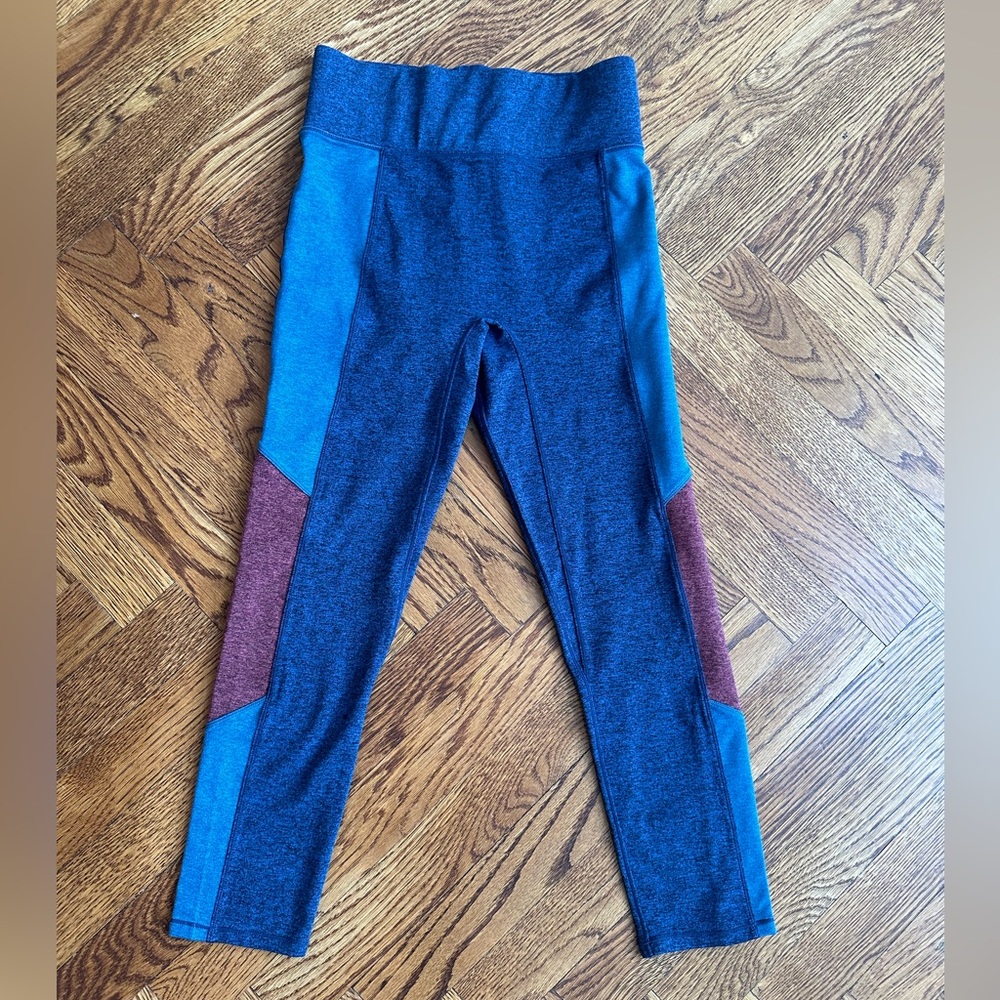We Me Womens 3/4 Active Wear Leggings Denim S/P